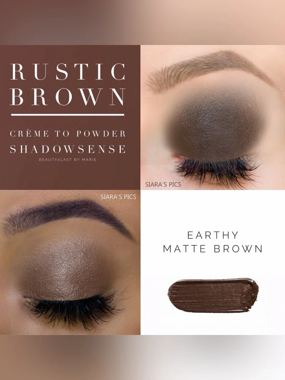 SeneGence Rustic Brown Shadowsense- Earthy Matte Brown
